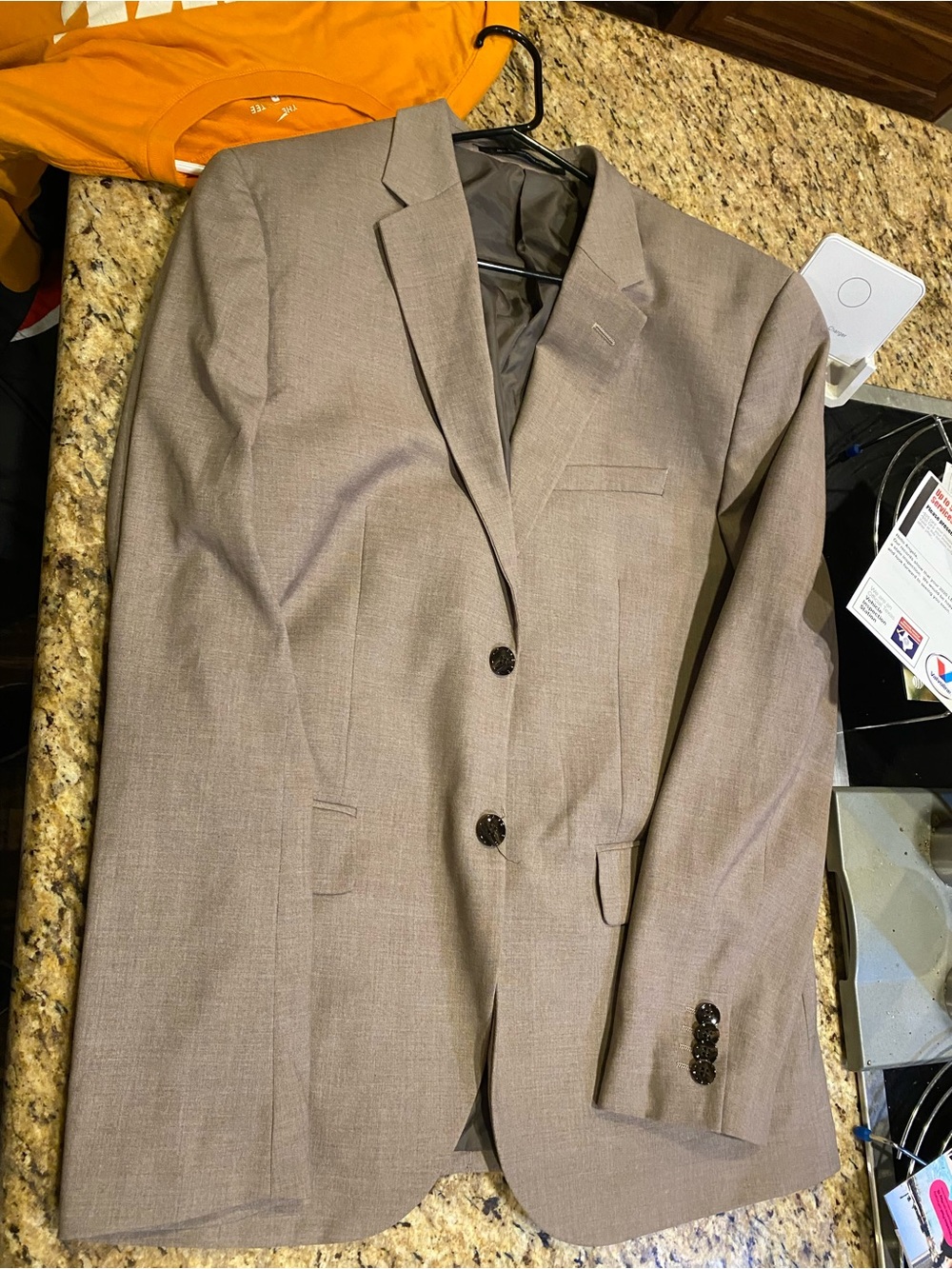 H&M Men's Taupe Two-Button Blazer sz 42R